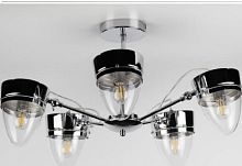 Люстра потолочная пятирожковая Rivoli Модерн Falco S5 CR Е14 Хром картинка 